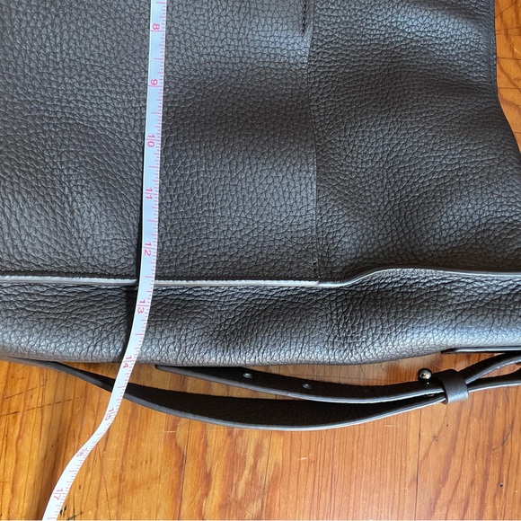 AllSaints Mast Pebbled Leather Tote Bag Brown - Picture 12 of 12